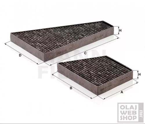 Mann-Filter aktívszenes pollenszűrő CUK35000-2