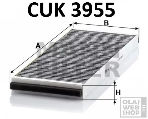 Mann-Filter aktívszenes pollenszűrő CUK3955