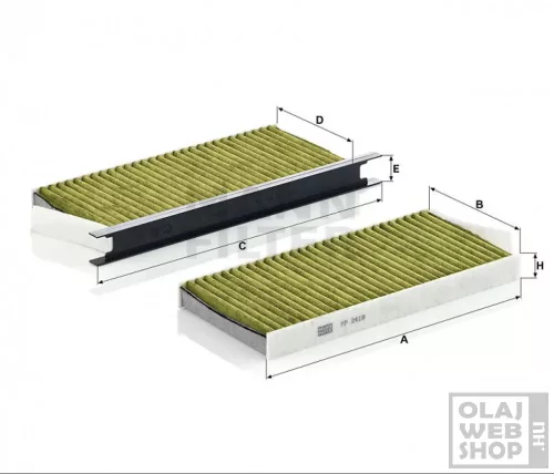 Mann-Filter antiallergén pollenszűrő FP2418-2