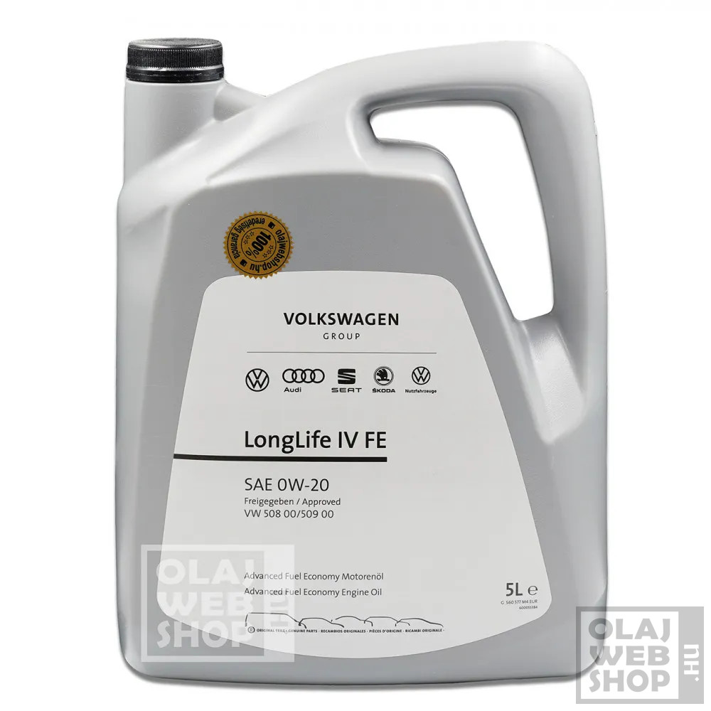 Volkswagen Longlife IV FE 0W-20 motorolaj 5L - 0W-20 motorol
