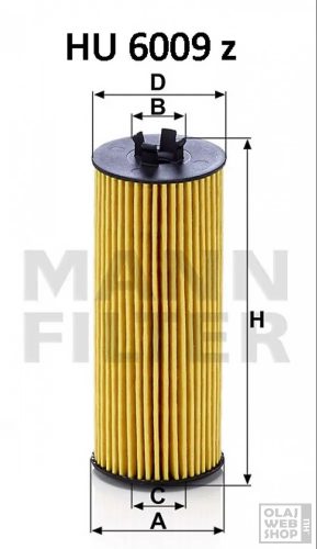 Mann-Filter olajszűrő HU6009Z