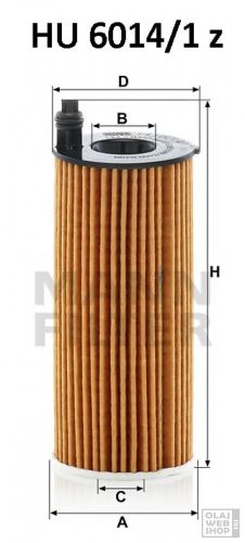 Mann-Filter olajszűrő HU6014/1Z
