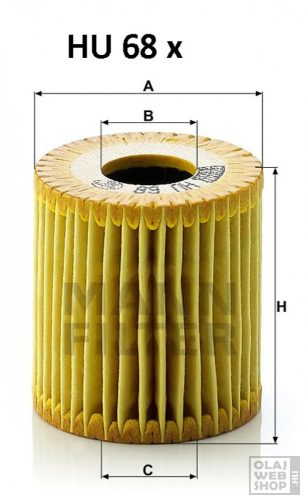 Mann-Filter olajszűrő HU68X