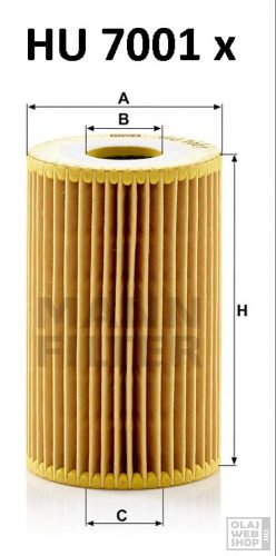 Mann-Filter olajszűrő HU7001X