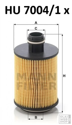 Mann-Filter olajszűrő HU7004/1X