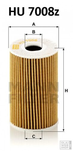 Mann-Filter olajszűrő HU7008Z