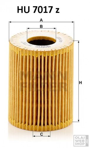 Mann-Filter olajszűrő HU7017Z