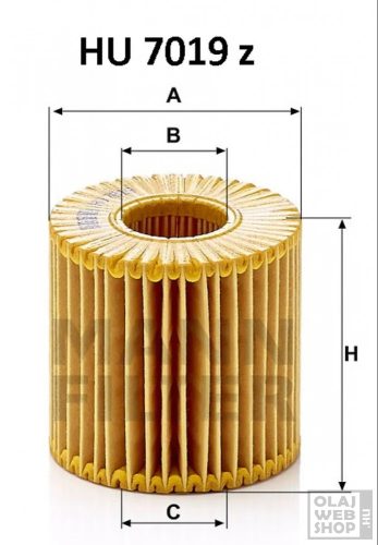 Mann-Filter olajszűrő HU7019Z