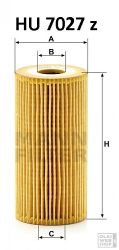 Mann-Filter olajszűrő HU7027Z
