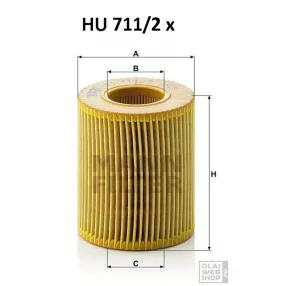 Mann-Filter olajszűrő HU711/2X