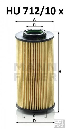 Mann-Filter olajszűrő HU712/10X