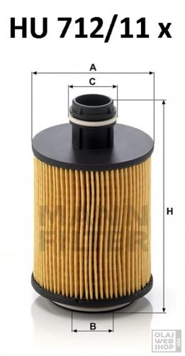Mann-Filter olajszűrő HU712/11X
