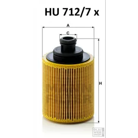 Mann-Filter olajszűrő HU712/7X
