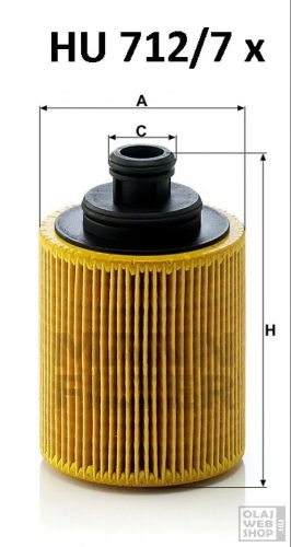 Mann-Filter olajszűrő HU712/7X