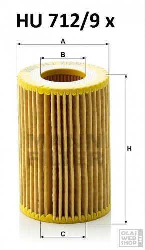 Mann-Filter olajszűrő HU712/9X