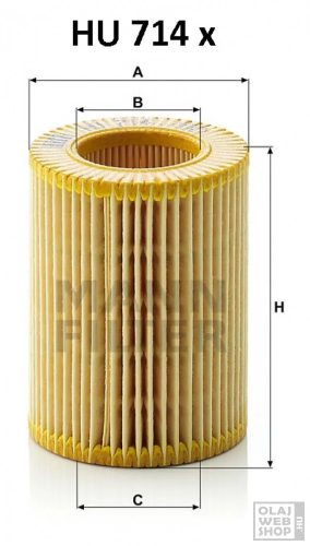Mann-Filter olajszűrő HU714X