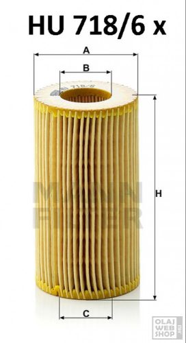 Mann-Filter olajszűrő HU718/6X