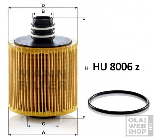 Mann-Filter olajszűrő HU8006Z