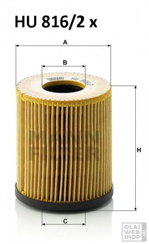 Mann-Filter olajszűrő HU816/2X