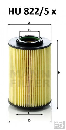 Mann-Filter olajszűrő HU822/5X