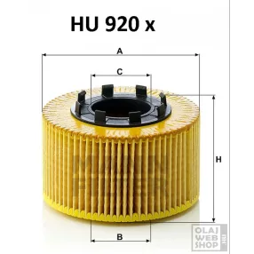 Mann-Filter olajszűrő HU920X