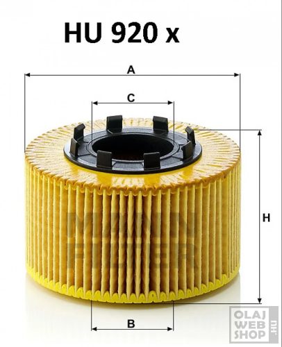 Mann-Filter olajszűrő HU920X