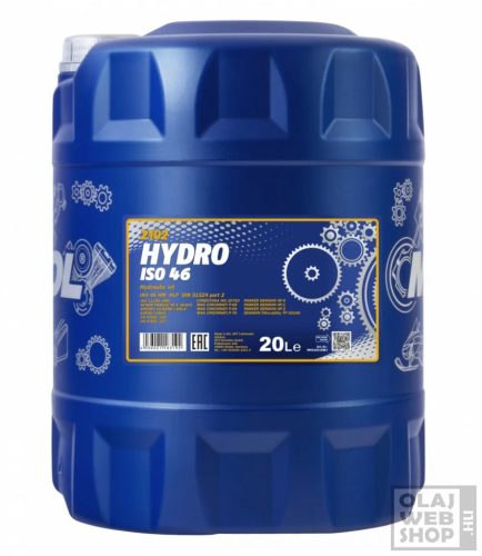 Mannol 2102 HYDRO ISO 46 hidraulika olaj 20L