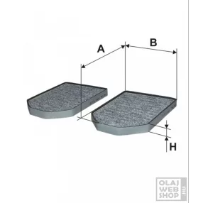 Filtron aktívszenes pollenszűrő K1069A-2X