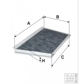 Filtron aktívszenes pollenszűrő K1106A