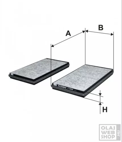 Filtron aktívszenes pollenszűrő K1160A-2X