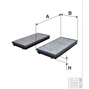 Filtron aktívszenes pollenszűrő K1165A-2X