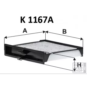 Filtron aktívszenes pollenszűrő K1167A