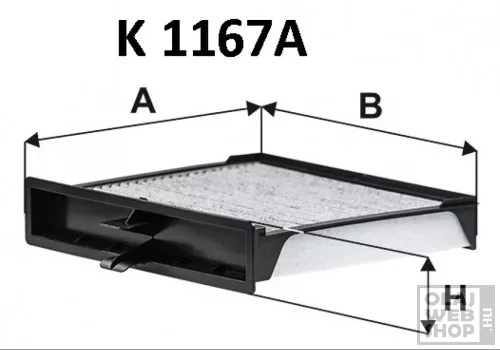Filtron aktívszenes pollenszűrő K1167A