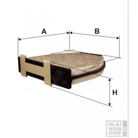 Filtron aktívszenes pollenszűrő K1246A