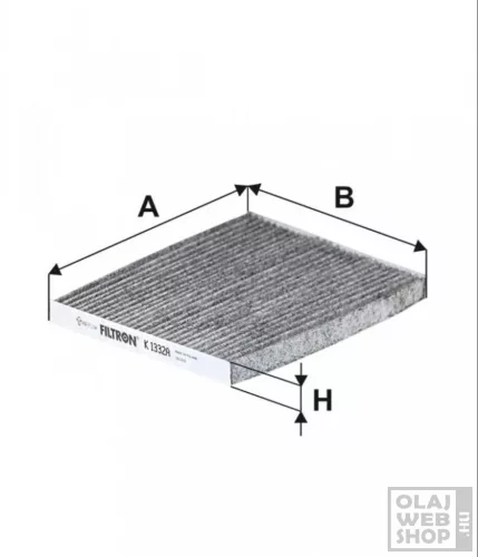 Filtron aktívszenes pollenszűrő K1332A