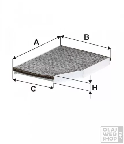 Filtron aktívszenes pollenszűrő K1338A