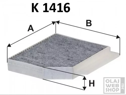 Filtron aktívszenes pollenszűrő K1416A
