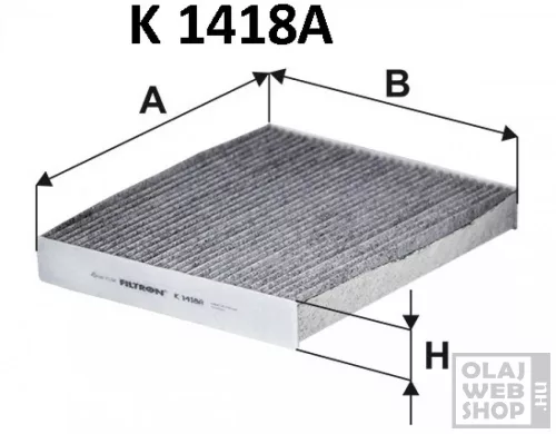 Filtron aktívszenes pollenszűrő K1418A