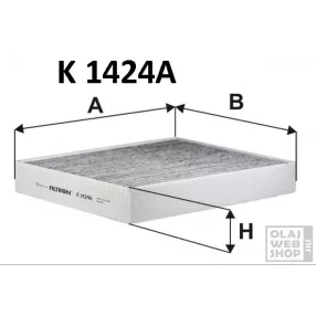Filtron aktívszenes pollenszűrő K1424A 