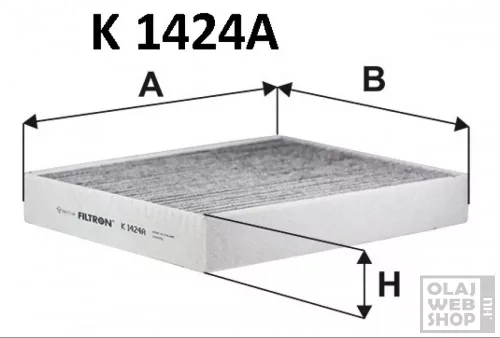 Filtron aktívszenes pollenszűrő K1424A 