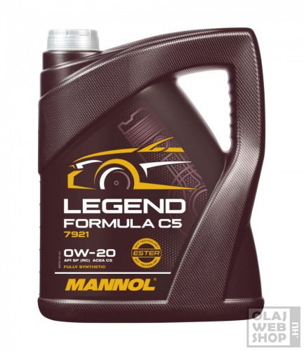 Mannol 7921 Legend Formula C5 0W-20 motorolaj 5L