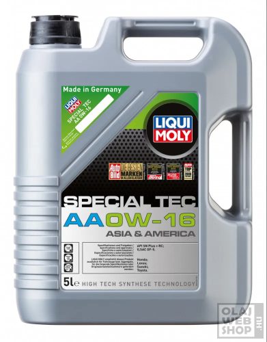 Liqui Moly Special Tec Asia & America AA 0W-16 motorolaj 5L