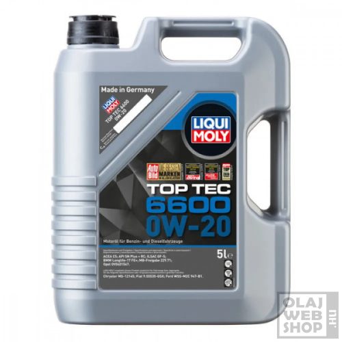 Liqui Moly Top Tec 6600 0W-20 motorolaj 5L