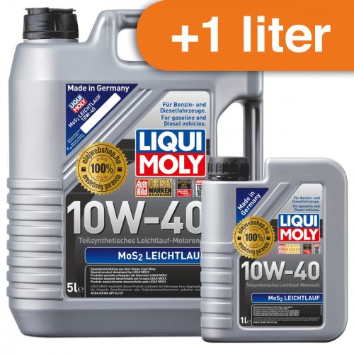 Liqui Moly MoS2 Leichtlauf 10W-40 motorolaj 6L *csomag