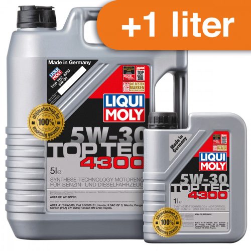Liqui Moly Top Tec 4300 5W-30 motorolaj 6L *csomag