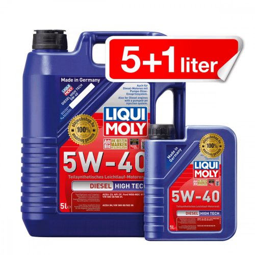 Liqui Moly Diesel High Tech 5W-40 motorolaj PDTDI 6L *csomag