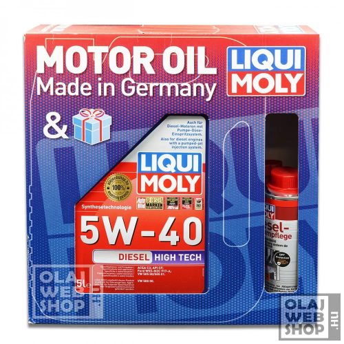 Liqui Moly Diesel High Tech 5W-40 motorolaj PDTDI 5 L + diesel rendszerápoló adalék 250 ml *csomag
