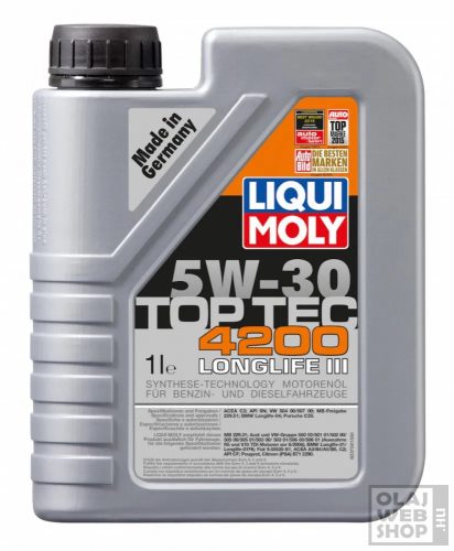 Liqui Moly Top Tec 4200 5W-30 Longlife III motorolaj 1L