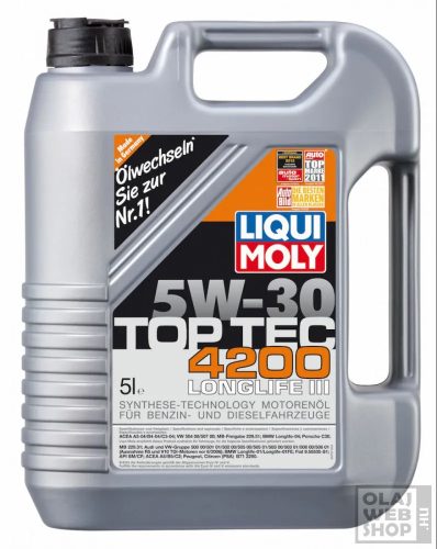Liqui Moly Top Tec 4200 5W-30 Longlife III motorolaj 5L