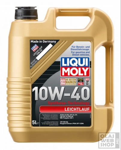 Liqui Moly Leichtlauf 10W-40 motorolaj 5L